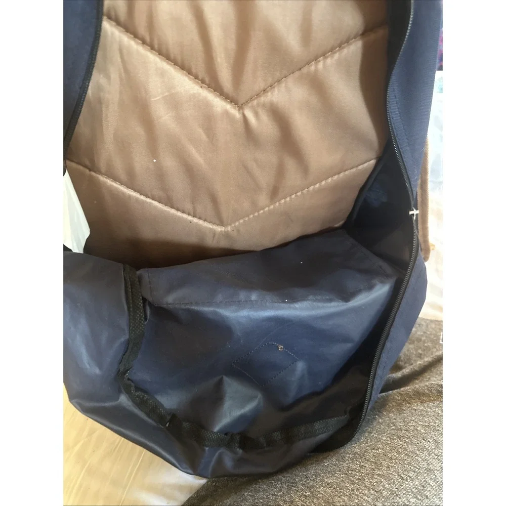 trailmaker backpack Dark Blue Faux Leather Bottom/trim School Computer Bag